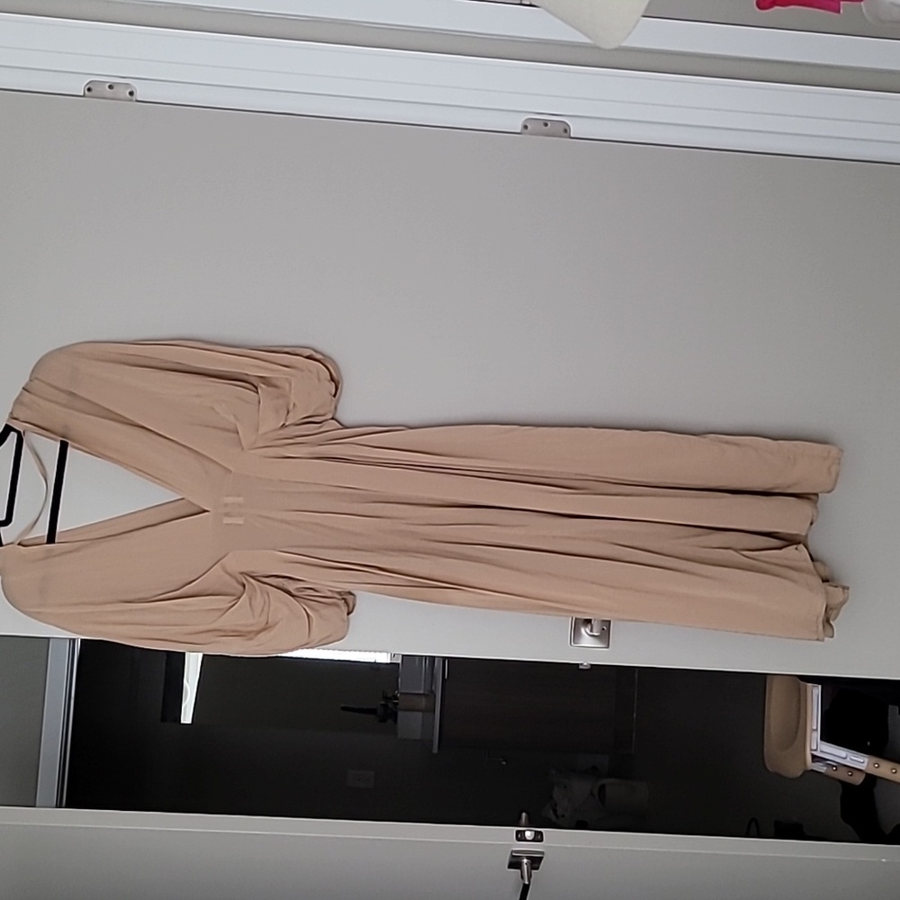 Studio TIA tan maxi dress - kaftan size S-M boho